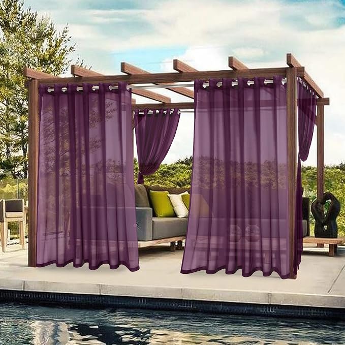 BONZER Waterproof Indoor/Outdoor Sheer Curtains - Image 5