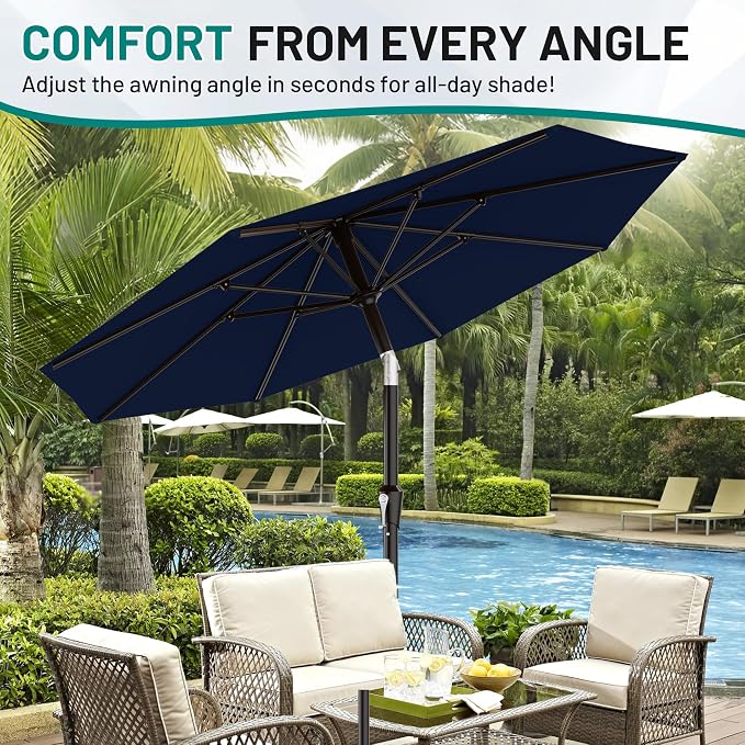 9 FT Patio Umbrella for Outdoor, Outdoor Table Umbrella - Image 7