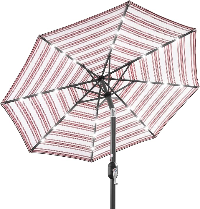 Best Choice Products 10ft Solar Polyester LED Lighted Patio Umbrella w/Tilt by Unknown