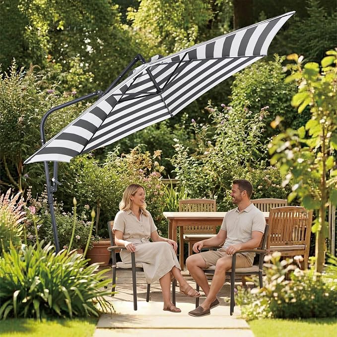 10FT Outdoor Offset Umbrella, Cantilever Patio Umbrella - Image 7
