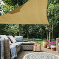 16' x 16' x 16' Triangle Sun Shade Sail, 185 GSM HDPE, Sand | 95% UV block by LagemiexShadeProduct