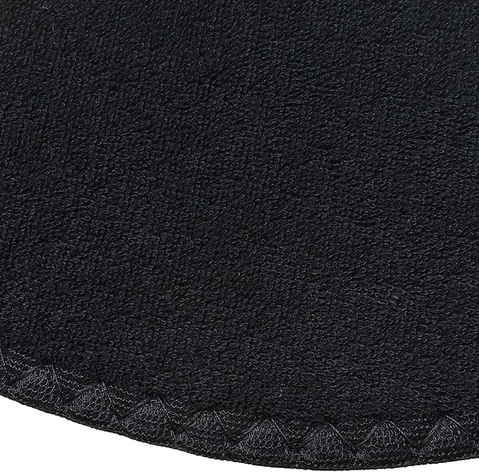 Happystep Cotton Terry Cloth Insoles, Barefoot Shoe Inserts, Sweat Absorption, Odor Control, Moisture-Wicking, Washable and Reusable, Zero Drop Shoe Insoles, 2 Pairs of Black (Women Size 9)