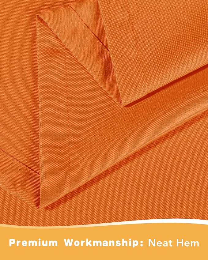 Outdoor Curtains for Patio Waterproof 4 Pcs 54x108 Inch Mecca Orange | Poolside - Image 5
