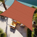 Shade&Beyond Rectangle Sun Shade Sail 08'X12' Permeable Canopy Rust Red by ShadeBeyond