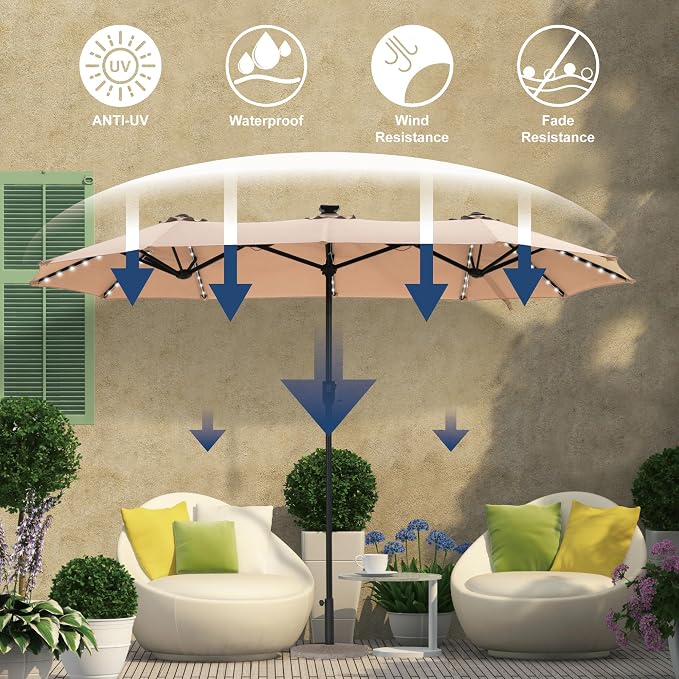 HERA'S PALACE 13 ft Patio Umbrella - Image 5