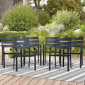 Patio Dining Chairs Set of 6, Metal Patio Furniture Set by Home
