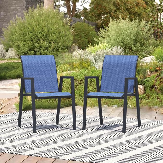 Outdoor Patio Chairs Set of 2, Lightweight Patio Set by Home
