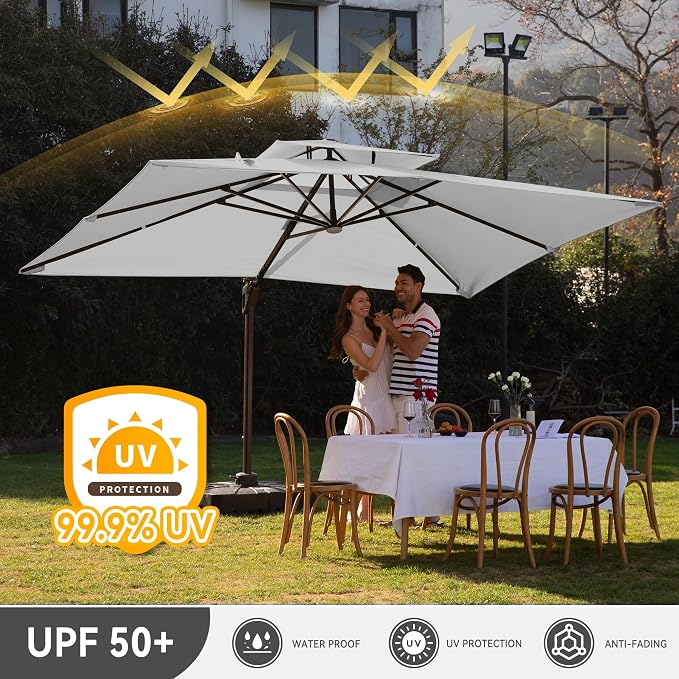 10x13FT Cantilever Patio Umbrella - Image 6