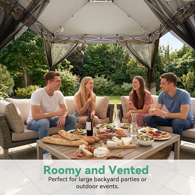 COBIZI 12x12 FT Pop up Gazebo on Clearance Canopy Tent, Carpas para Patio - Image 3