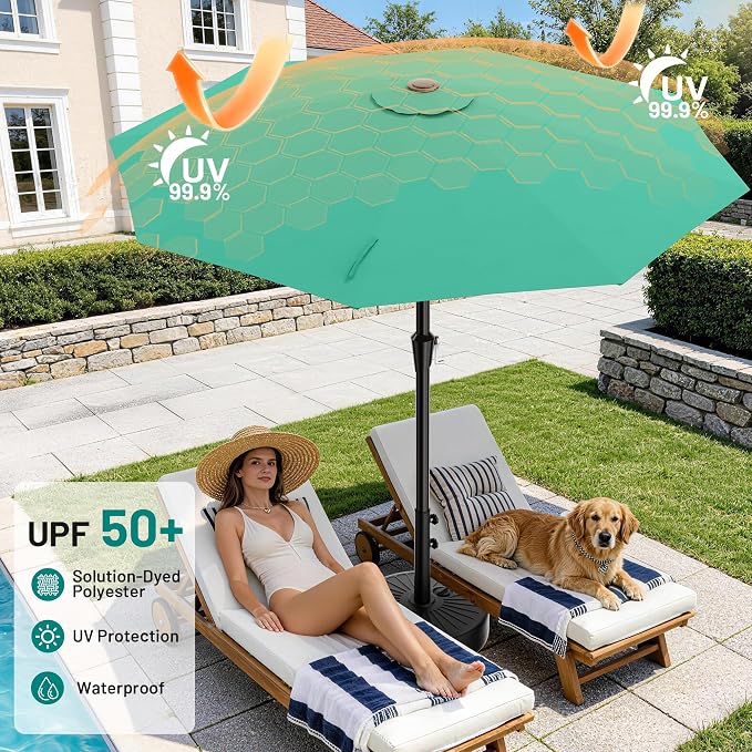 9 FT Patio Umbrella for Outdoor, Outdoor Table Umbrella - Image 5