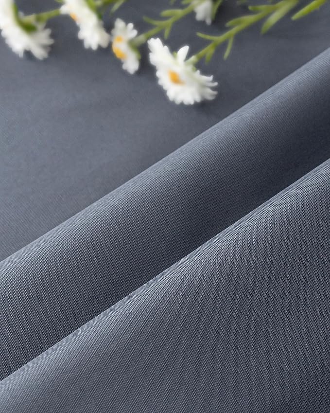 Windproof Outdoor Curtains for Patio Waterproof 4 Pcs 54x84 In Grey | Grommet - Image 8