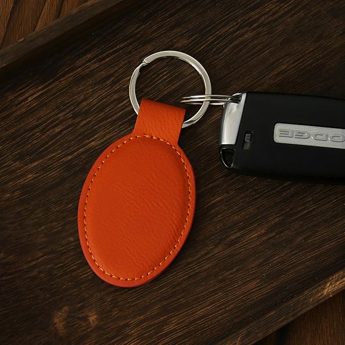 LaserGram Oval Keychain, Sunflowers, Personalized Engraving Included