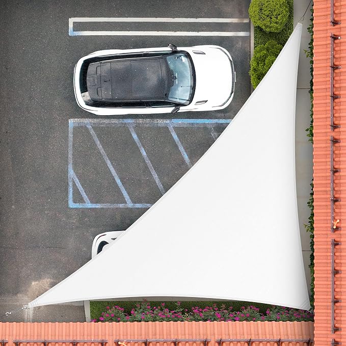 Royal Shade 24' x 24' x 33.9' White Right Triangle Sun Shade Sail Order to Make by RoyalShade