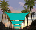 Amgo Custom Size 9' x 10' Turquoise Rectangle Square Sun Shade Sail UPF50+ by Amgo