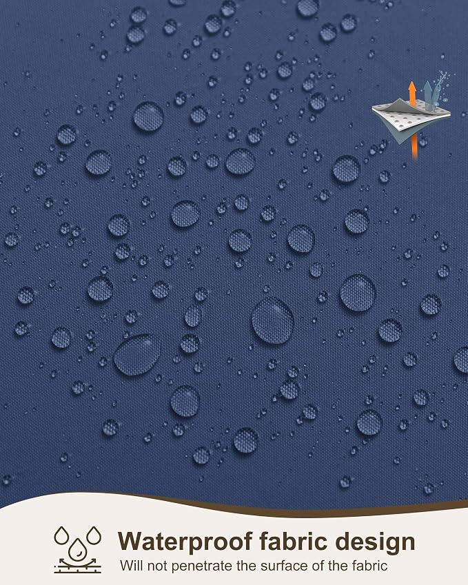 Outdoor Curtains for Patio Waterproof Rod Pocket 4 Pcs 54x84 Inch Navy | - Image 5