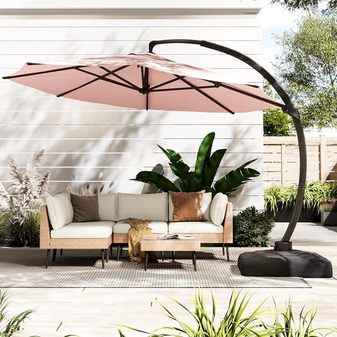 11FT All Aluminum Cantilever Patio Umbrella by ENSTVER