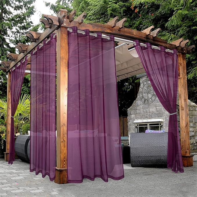 BONZER Waterproof Indoor/Outdoor Sheer Curtains by Bonzer