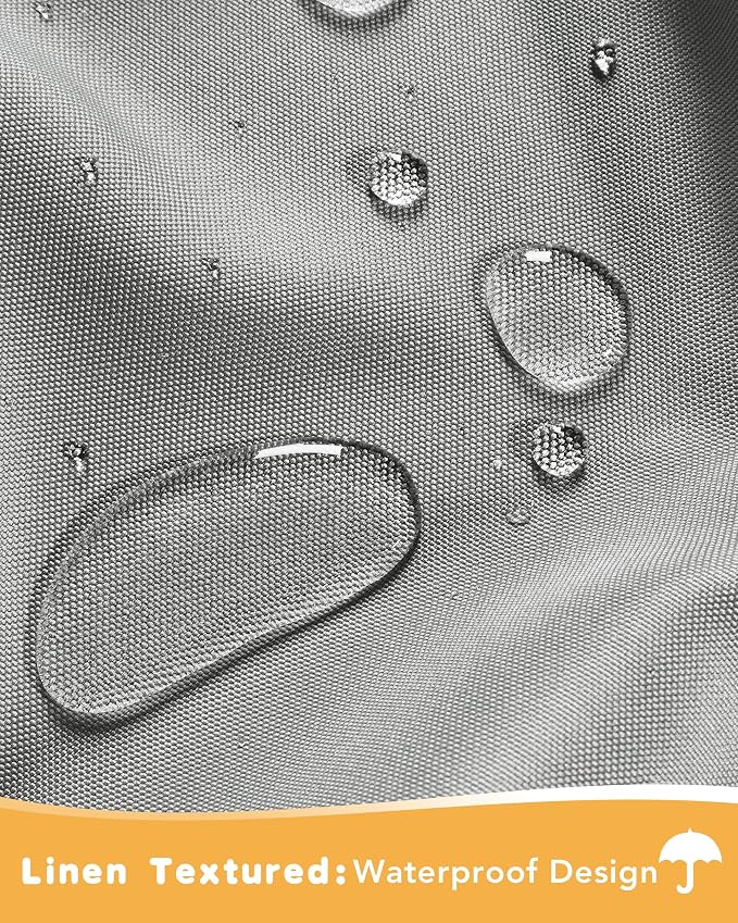 Extra Wide Outdoor Curtains for Patio Waterproof 2 Pcs 110x95 Inch Silver | - Image 2