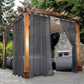 BONZER Outdoor Sheer Curtains for Patio Waterproof 2 Panels | Light Filtering by Bonzer