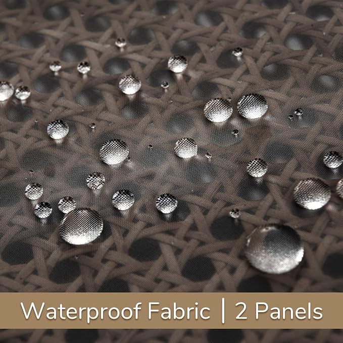 Outdoor Sheer Curtains for Patio Waterproof, 2 Panels Rod Pocket Indoor/Outdoor - Image 5