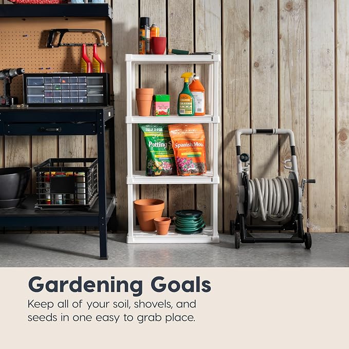 IRIS USA Plastic Storage Shelves |Made in USA| 48"H x 24"W x 12"D - Image 8