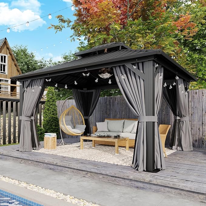 Aoxun Gazebo 12x14 Hardtop Gazebo by Aoxun