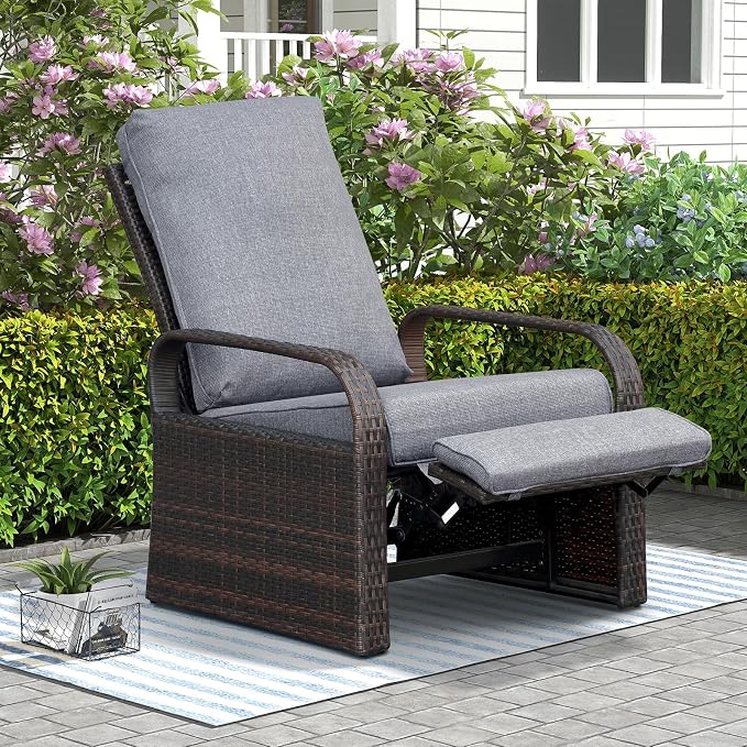 Outdoor Wicker Recliner Chair by ATRARTTOREAL