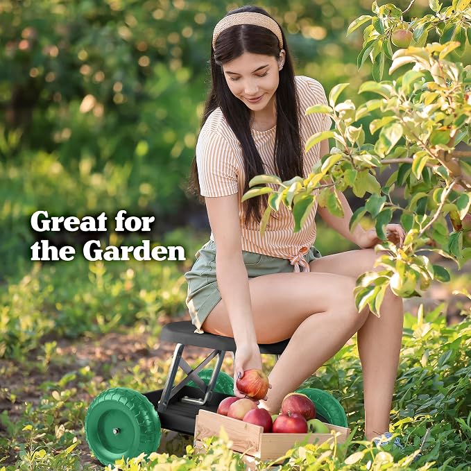 Pure Garden Rolling Garden Seat - Image 3