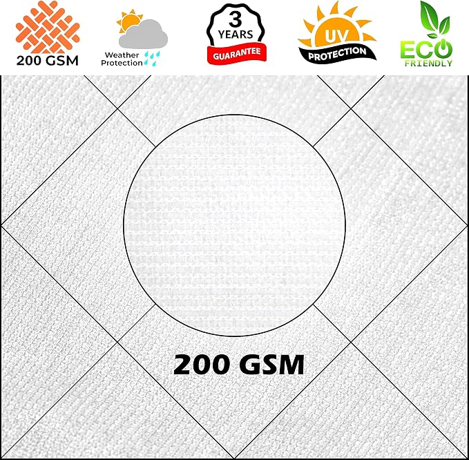 Royal Shade 11' x 21' Custom Size White Rectangle Sunshade Sail - Image 8