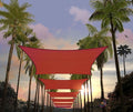 Amgo Custom Size 6' x 12' Red Rectangle Square Sun Shade Sail UPF50+ AGTAPR0810 by Amgo