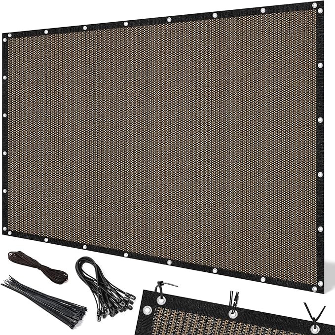 90% Sun Shade Cloth, 10 x 10 FT Pergola Shade Cover Canopy by Artpuch