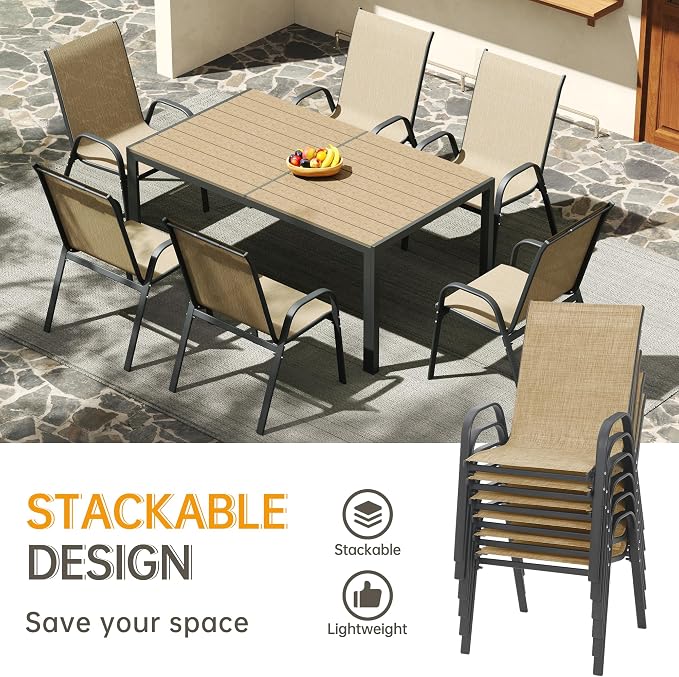 Patio Chairs Set of 6 - Image 6
