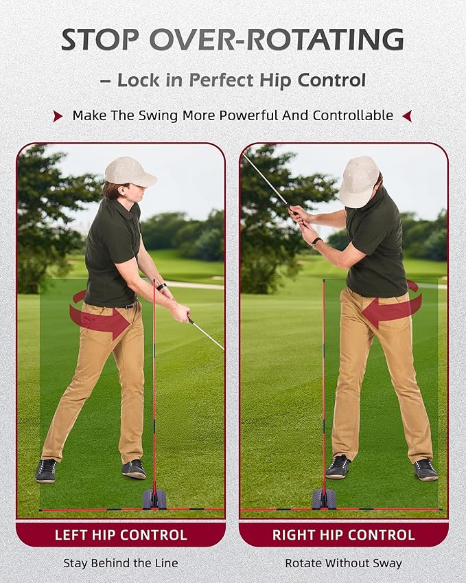 Golf Swing Training Aid, Golf Alignment Stick with Angle Plate/Holder Sets, Posture Corrector Golf Trainging Aid, Swing Plane Trainer for Aiming, Putting, Swing/Golf Practice Tools