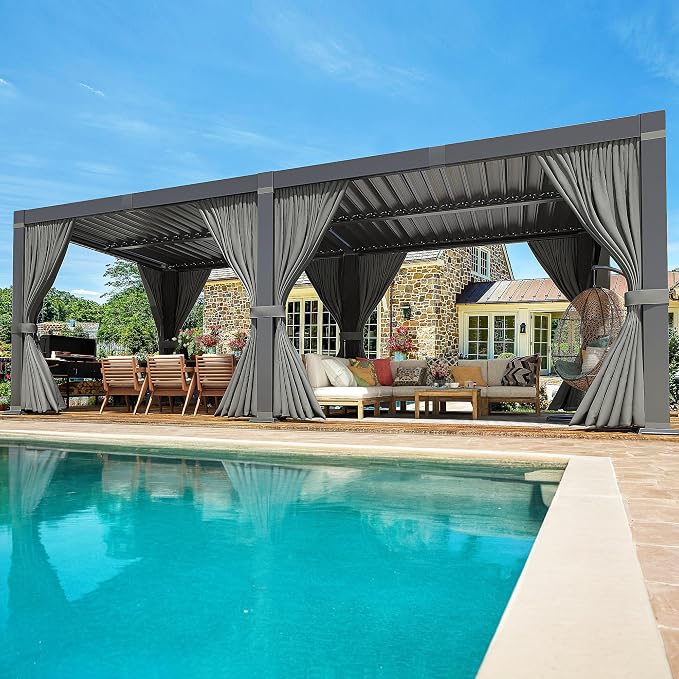 Airwire 10x20 ft Louvered Pergola All-Aluminum Frame | Outdoor Pergolas - Image 6