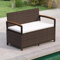 RELAX4LIFE Wicker Outdoor Storage Bench by RELAX4LIFE