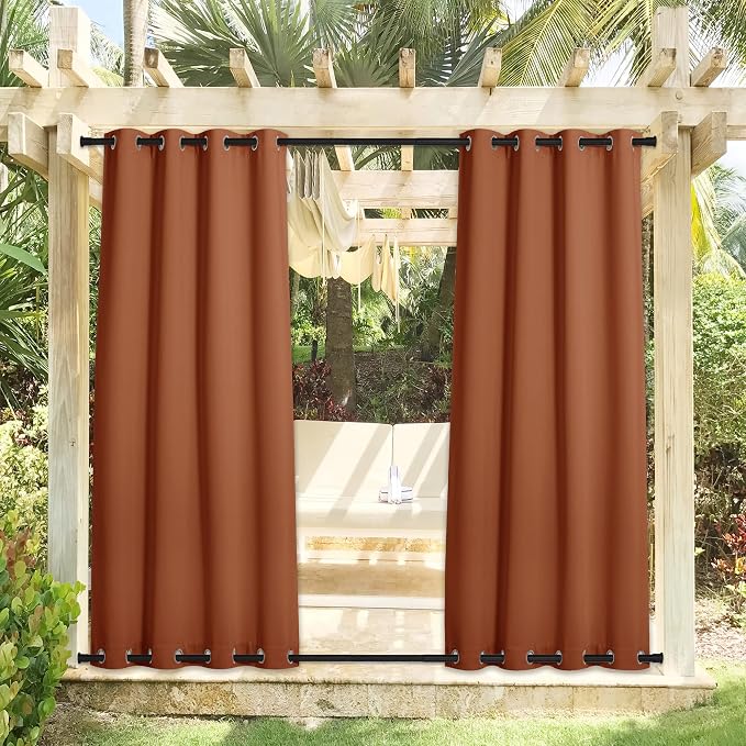 NICETOWN Halloween Outdoor Curtains Weighted by NICETOWN