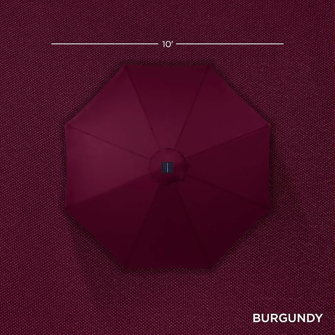 Best Choice Products 10ft Solar Polyester LED Lighted Patio Umbrella w/Tilt - Image 4