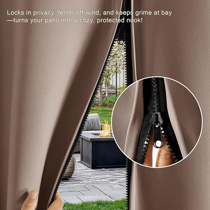 RYB HOME Fade-Resistant Outdoor Curtains - Image 3
