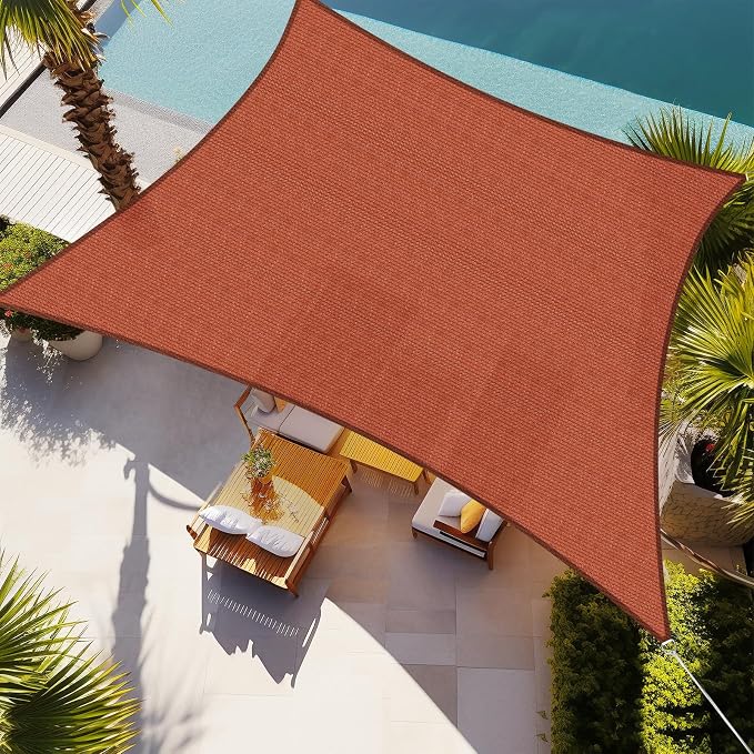 Shade&Beyond 6'x7' Sun Shade Sail Canopy Rectangle, UV Block Breathable Curved by ShadeBeyond