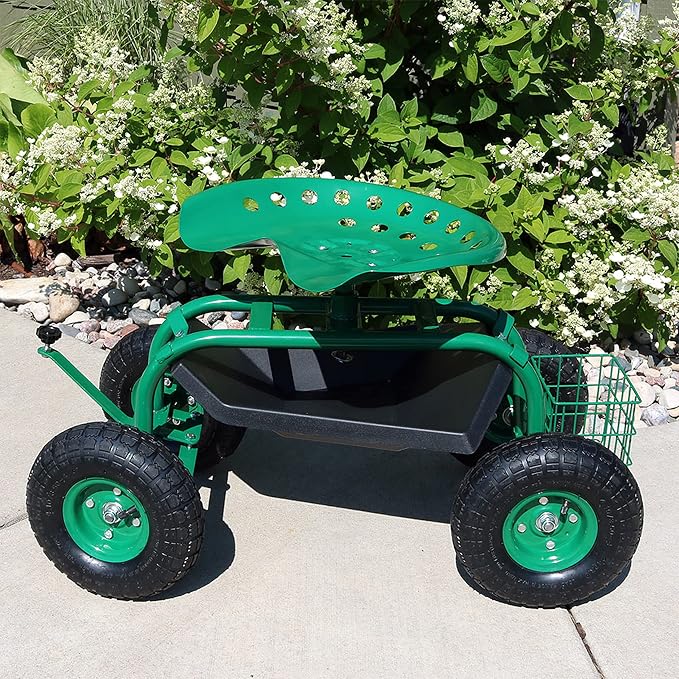 Sunnydaze Rolling Garden Cart - Image 5