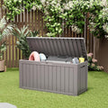Deck Box, 82 Gallon Resin Indoor and Outdoor Storage Box Waterproof by KAMABOKO