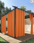 Outdoor Curtains for Patio Waterproof 4 Pcs 54x108 Inch Mecca Orange | Poolside by HolidayIdeas