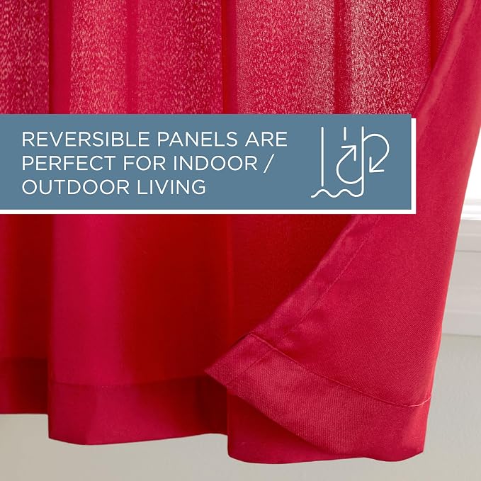 TOWN & COUNTRY BASICS Cabana Solid Heavyweight Indoor Outdoor Curtains - Image 7