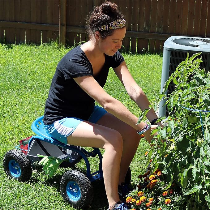 Sunnydaze Rolling Garden Cart - Image 4