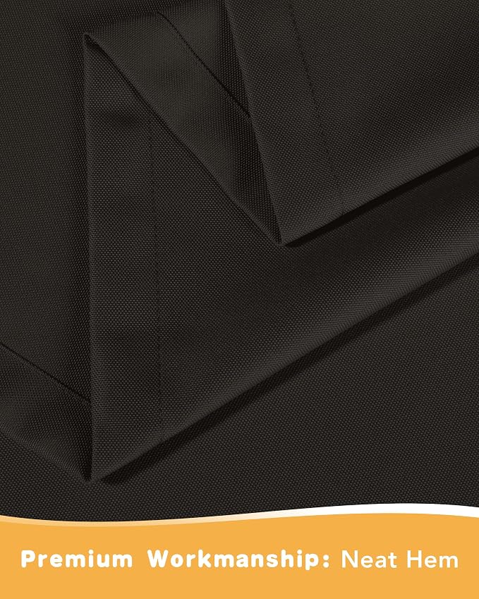 Outdoor Curtains for Patio Waterproof 2 Pcs 54x120 Inch Chocolate | Poolside - Image 5