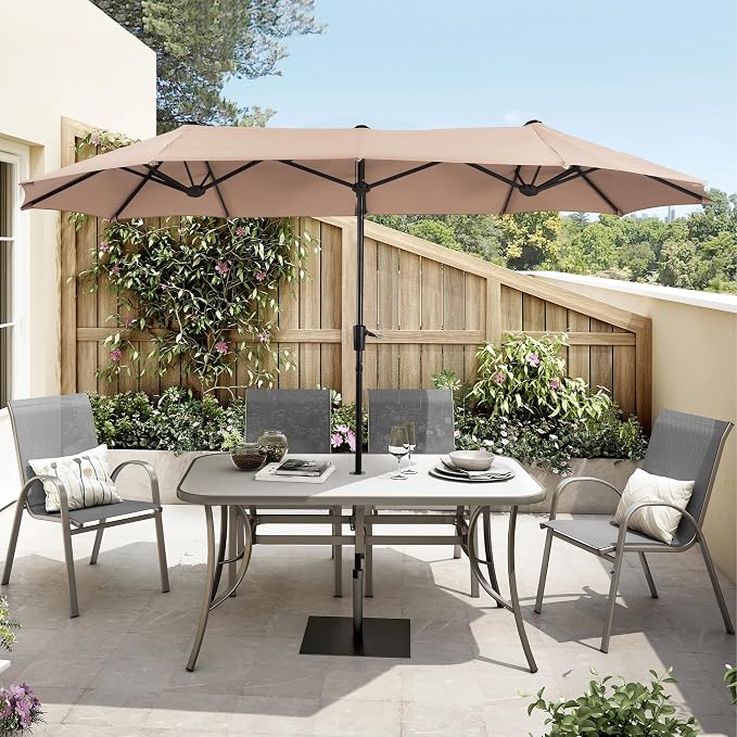HERA'S PALACE 13 ft Rectangle Patio Umbrellas Large Outdoor Umbrella - Image 7