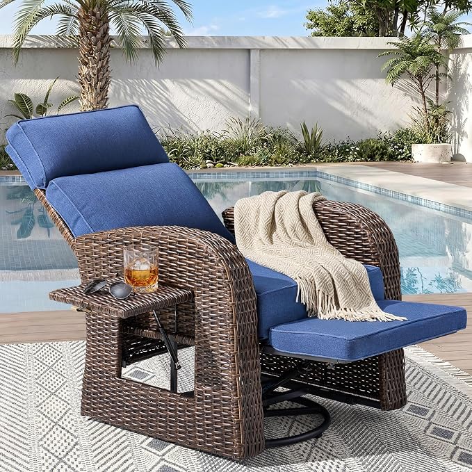 Luxury Patio Swivel Recliner Chair by JelwalyPatioFurnitureSet