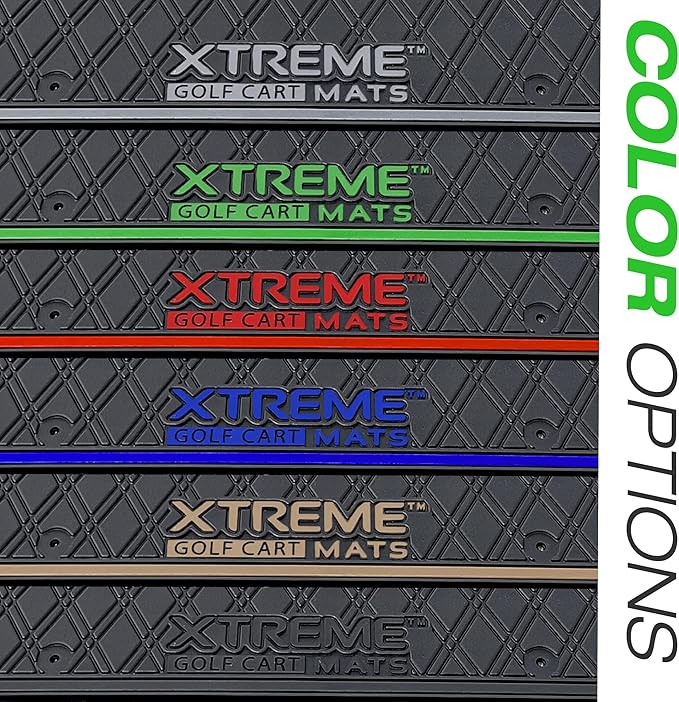 Xtreme Mats Evolution Golf Cart Floor Mat, Full Coverage Golf Cart Liner Protects OEM Flooring - Only Fits Evolution Classic Plus/Classic Pro/Forester/Turfman Carts (2022 and Prior) - All Black