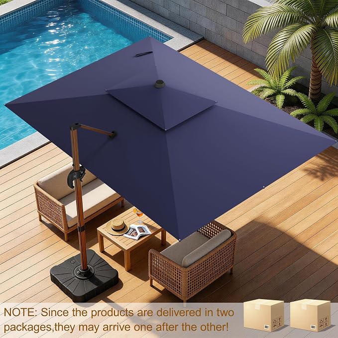 10x13FT Cantilever Outdoor Patio Umbrellas - Image 2