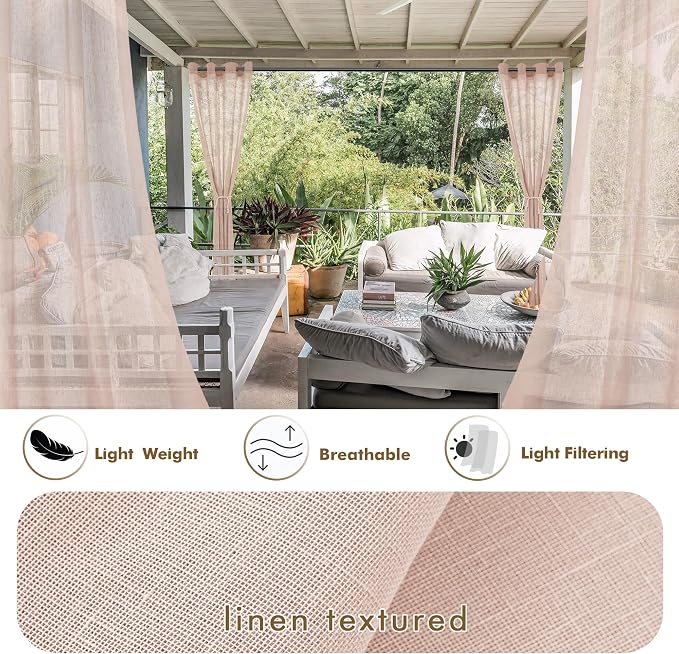 Semi Voile Sheer Outdoor Curtains - Image 3